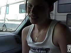 HOLLY LANE FOLLOWED ME ON MYSPACE AND SHE SUCKED MY BLACK COCK IN TRUCK