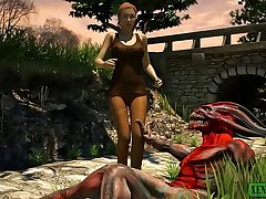 Creapy Demon. 3D monster porn