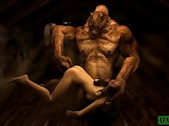 Orc fucker. 3D Hentai horror