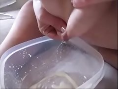 Milking my boobs and drinking breast milk and eating cookies