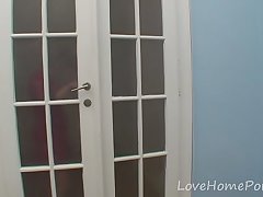 Blonde stepmom makes a move on her stepson