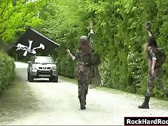 Two army teens suck n rammed by one cock