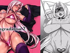 MyDoujinShop - Ingrid Strips For a Room Full of Random Horny Men ~ Degradation 2 Makai(Hell) Kishi Lilith Black Hentai Comic