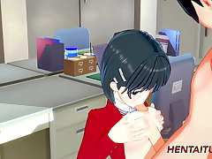 Sword Art Online - Kirito x Naoha Boobjob & Fuck in a table with crempie - Hentai 3D