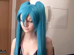 ADOLESCENTE ALEM&Atilde;O FODA-SE COMO MIKU HATSUNE COSPLAY SEXO COM FACIAL PORNO