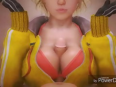 Cindy amaciando um grosso pau entre seus lindos seios