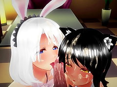 Black and white [3D Hentai, 4K, 60FPS, Uncensored]