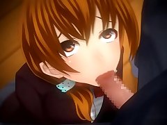 Hentai schoolgirl switching cock from mouth to pussy