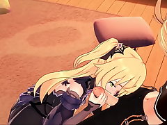 Fischl loves sucking dick, does 69 until she gets cum on her face - Genshin Impact Hentai.