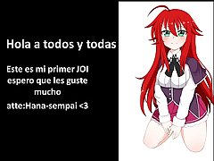 JOI en español con Rías Gremory hentai