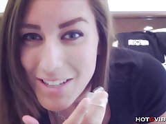 College Sorority Cutie Has Milky Orgasm
