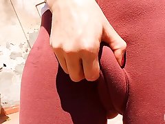 Sweet Cameltoe Teen in Tight Lycras! Amazing Ass in Leggins!