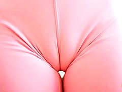 Perfect Cameltoe Brunette Babe In Tight Lycra Spandex Leggings