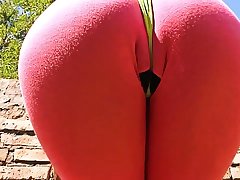 Big Ass Teen Doing Yoga in Tight Lycra and Thong. Busty Teen. Latina.