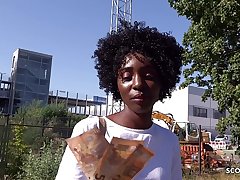 GERMAN SCOUT - BLACK EBONY MILF ZAAWAADI REAL PUBLIC PICKUP SEX FOR CASH IN BERLIN