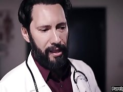 Doctor offers to impregnate busty client