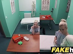 Fake Hospital Horny doctor gets to fuck a freshly shaven petite teen pussy