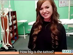 Brunette model gets pounded in fake hospital