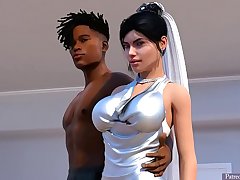 Hot white bride and BBC interracial