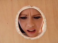 Massage therapist dominates Redhead Ella Hughes by spanking her really hard