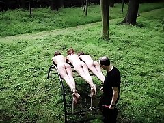 Three teen slaves punishment and humiliated in rough bdsm