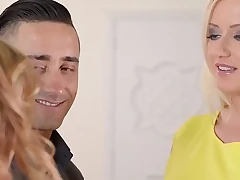 Horny couple hires a Babysitter and Fucks the brush Imbecile