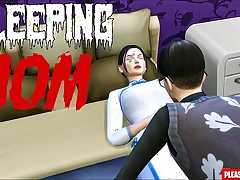 Korean girl after parcelling same room asian step-mom and step-son have sex