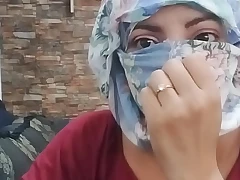 Real Arab With Giant Tits Jerks Cream-colored Sugary-sweet Twat To Orgasm While Hubby In Other Room On Cam