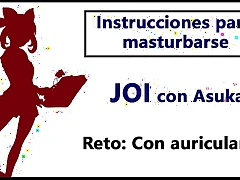 JOI EN ESPA&Ntilde;OL. Akane te ordena como debes masturbarte. Reto especial.