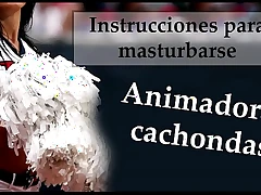 Una animadora hot te dice como masturbarte. JOI en español.