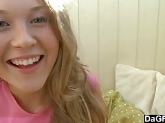 Blonde Teen Moaning In Pleasure While Masturbating