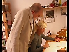 Blonde Teen Seduces Old Tutor Teacher