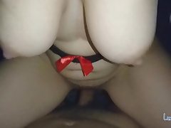 Adorable teen Tight Pussy Dripping cum while Riding