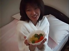 Japanese amateur ball konnyaku into vagina