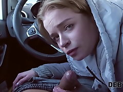 DEBT4k. Twenty-one-year old barmaid pussy-fucked by the debt collector
